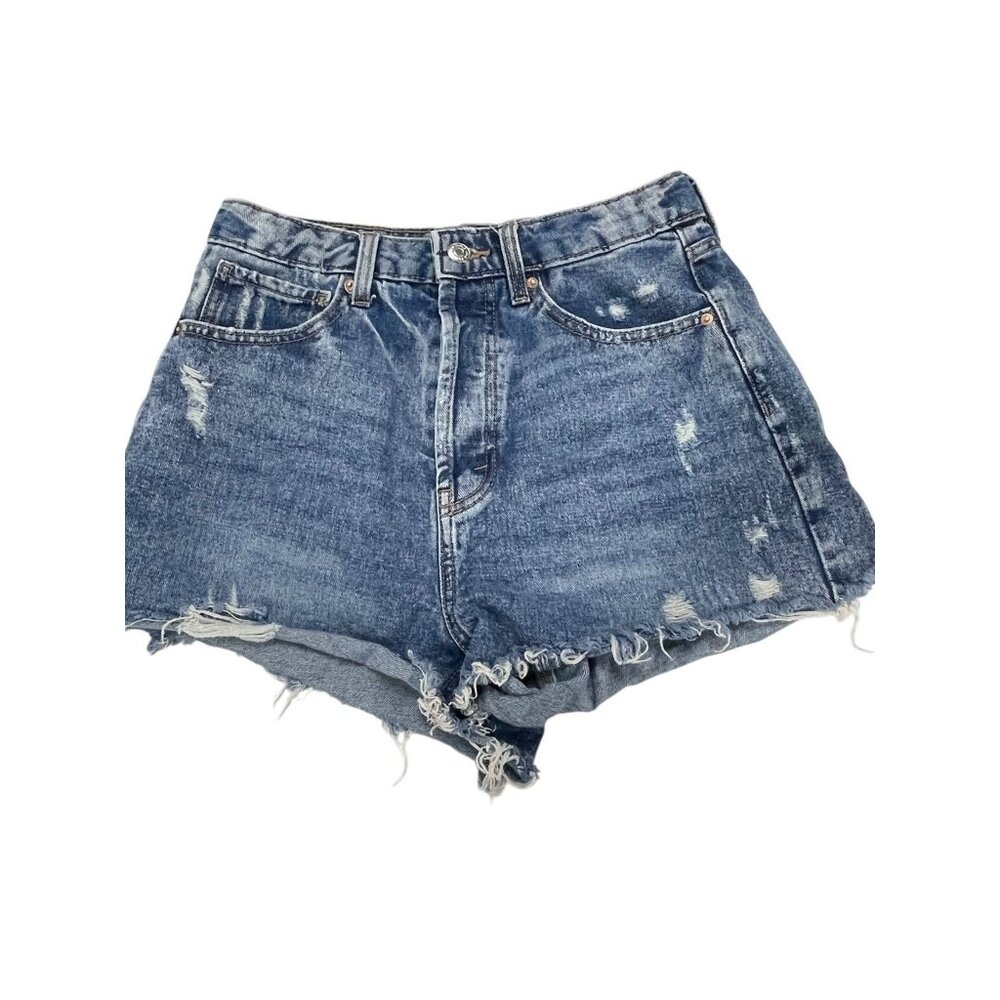 Wild‎ Fable Women's Distressed Blue Denim Shorts Size 6 High Waist